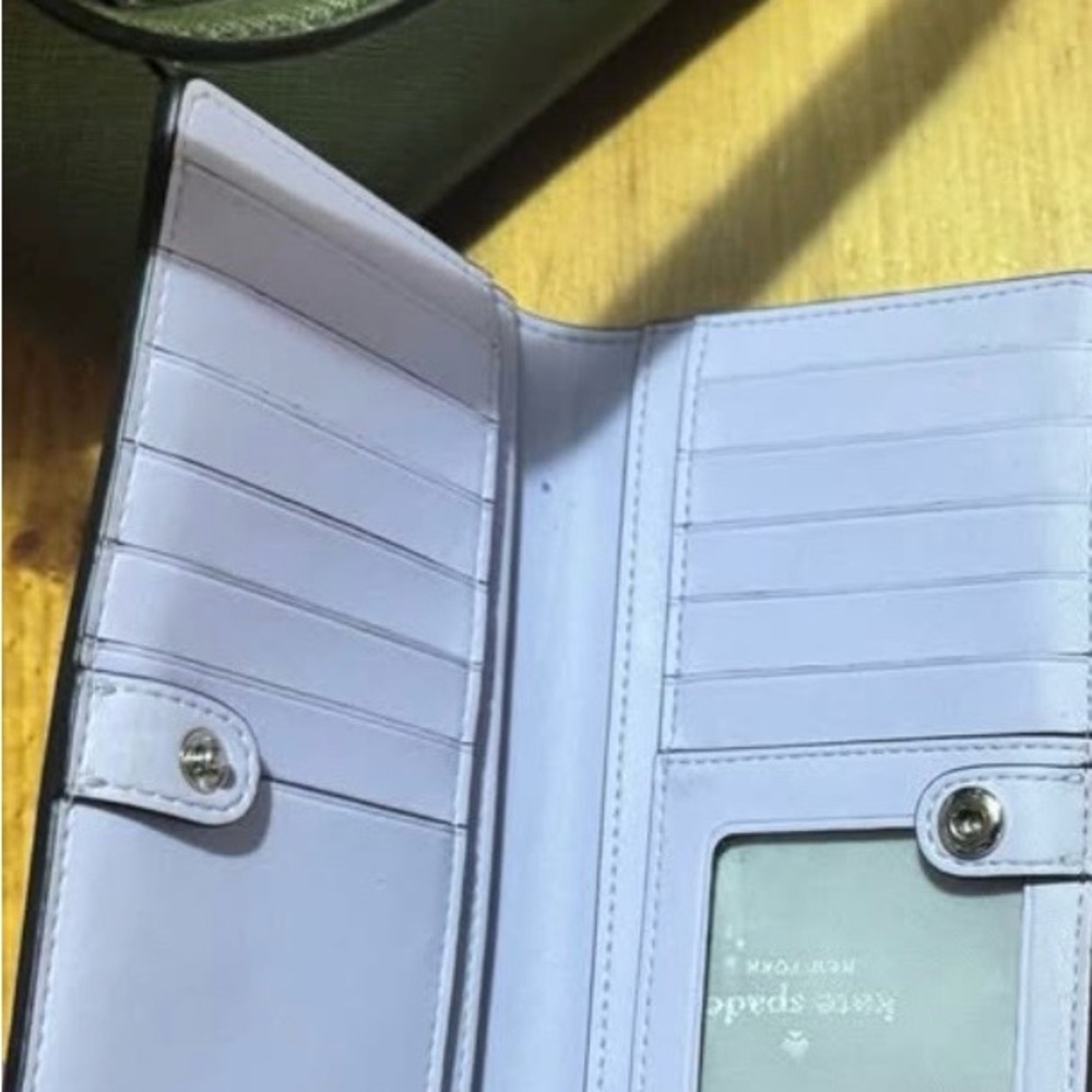 kate spade lavender leather continental wallet